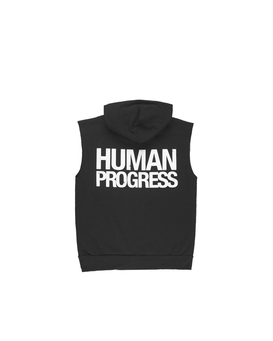 HUMAN PROGRESS CUTOFF HOODIE